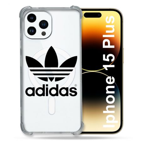 Coque Compatible MagSafe Transparente Pour Iphone 15 Plus (6.7) Adidas
