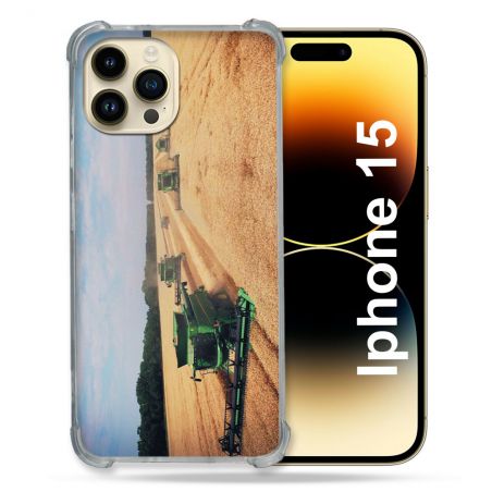 Coque Compatible MagSafe Pour Iphone 15 (6.1) Agriculture Moissonneuse