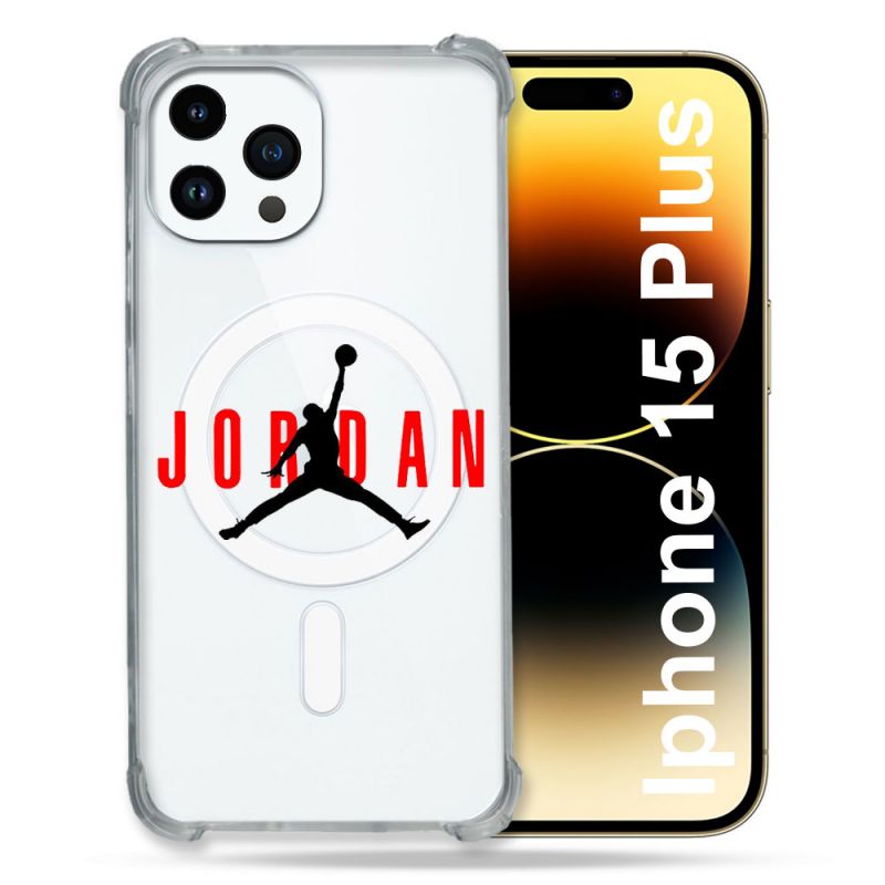 Coque Compatible MagSafe Transparente Pour Iphone 15 Plus (6.7) Jordan