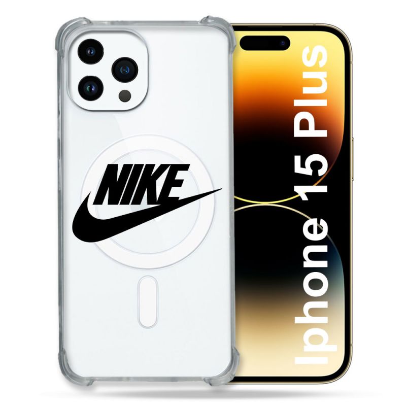 Coque Compatible MagSafe Transparente Pour Iphone 15 Plus (6.7) Nike