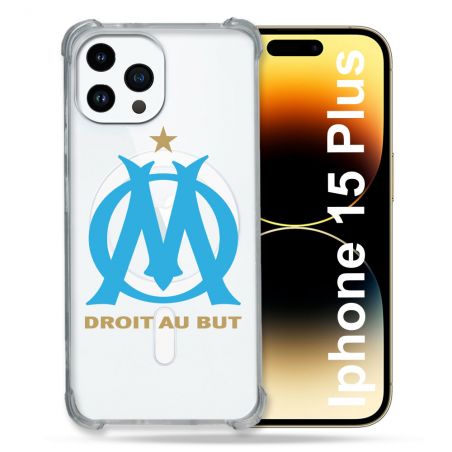 Coque Compatible MagSafe Transparente Pour Iphone 15 Plus (6.7) Olympique Marseille OM