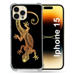 Coque Compatible MagSafe Pour Iphone 15 (6.1) Animal Lezard Noir