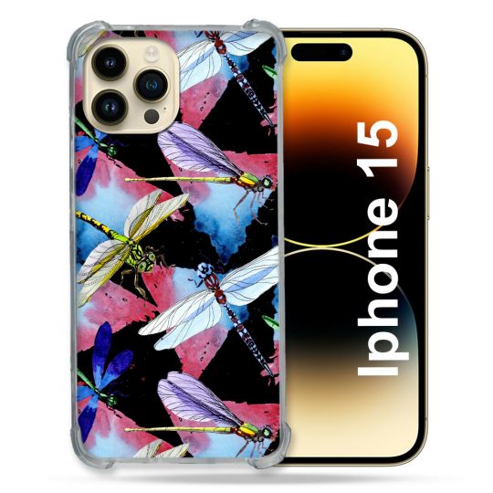 Coque Compatible MagSafe Pour Iphone 15 (6.1) Animal Libellule