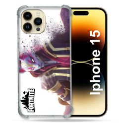 Coque Compatible MagSafe Pour Iphone 15 (6.1) Fortnite Blanc