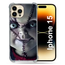 Coque Compatible MagSafe Pour Iphone 15 (6.1) Horreur Chucky Cicatrice