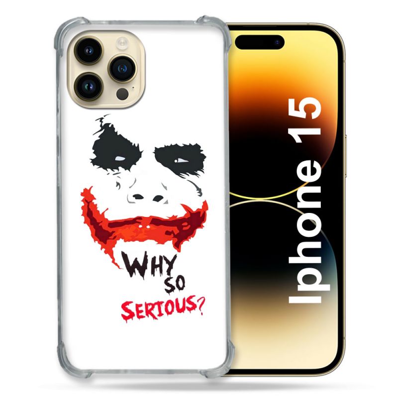 Coque Compatible MagSafe Pour Iphone 15 (6.1) Joker Blanc