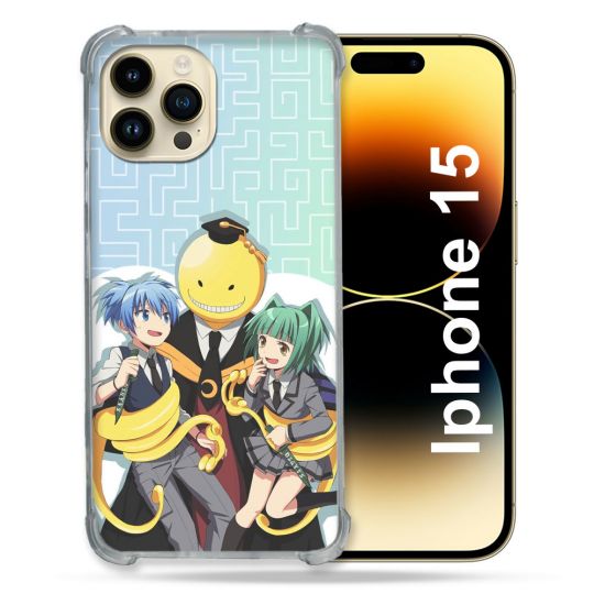 Coque Compatible MagSafe Pour Iphone 15 (6.1) Manga Assassination Classroom Kuro Trio