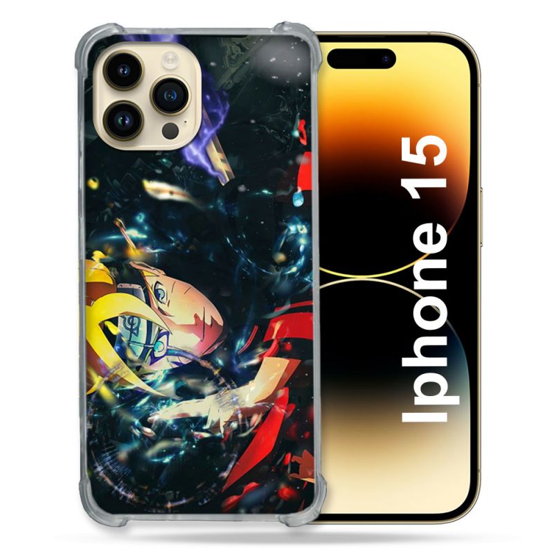 Coque Compatible MagSafe Pour Iphone 15 (6.1) Manga Boruto Eclair