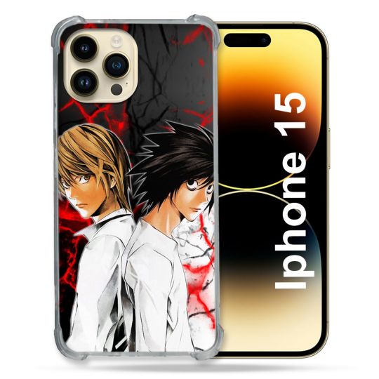 Coque Compatible MagSafe Pour Iphone 15 (6.1) Manga Death Note Duo