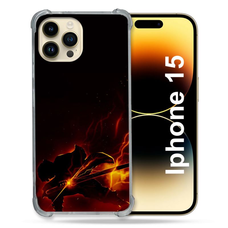 Coque Compatible MagSafe Pour Iphone 15 (6.1) Manga Demon Slayer Electric