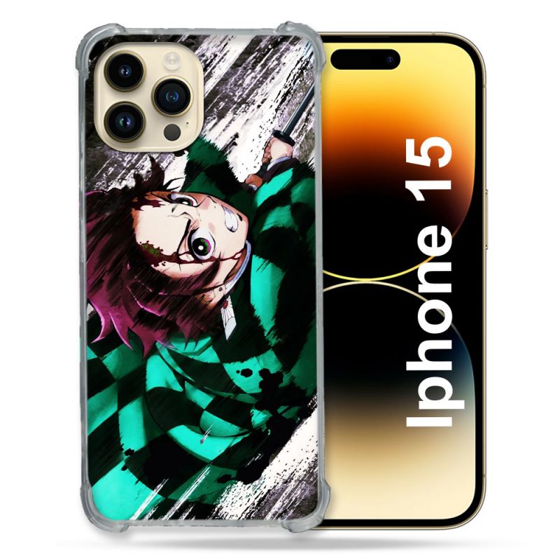 Coque Compatible MagSafe Pour Iphone 15 (6.1) Manga Demon Slayer Tanjiro