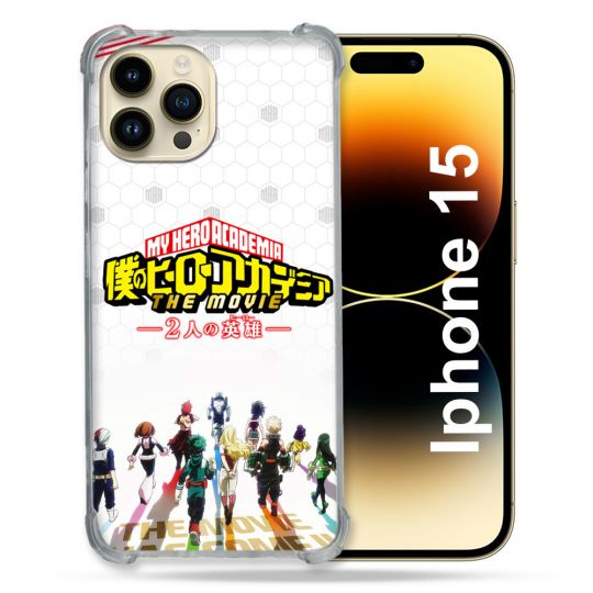 Coque Compatible MagSafe Pour Iphone 15 (6.1) Manga My Hero Academia Blanc
