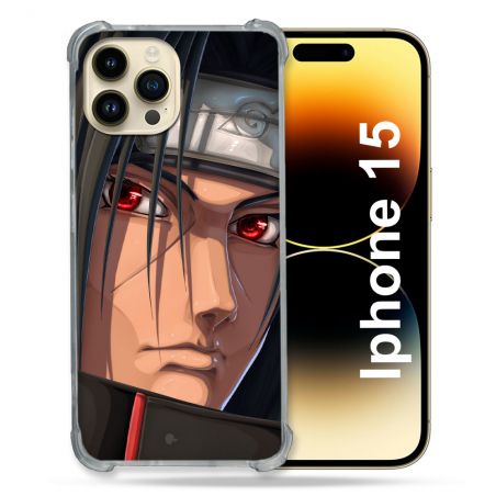 Coque Compatible MagSafe Pour Iphone 15 (6.1) Manga Naruto Itachi Visage
