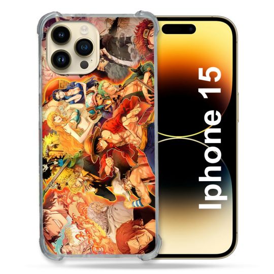 Coque Compatible MagSafe Pour Iphone 15 (6.1) Manga One Piece Nakama