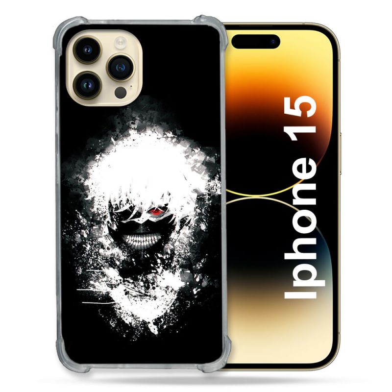 Coque Compatible MagSafe Pour Iphone 15 (6.1) Manga Tokyo Ghoul Kaneki Tag