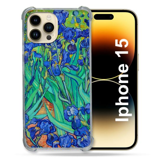 Coque Compatible MagSafe Pour Iphone 15 (6.1) Peinture Iris