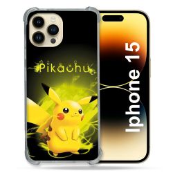Coque Compatible MagSafe Pour Iphone 15 (6.1) Pokemon Pikachu Eclair