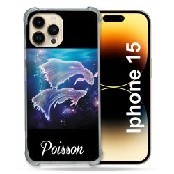 Coque Compatible MagSafe Pour Iphone 15 (6.1) Signe Zodiaque 2 Poisson