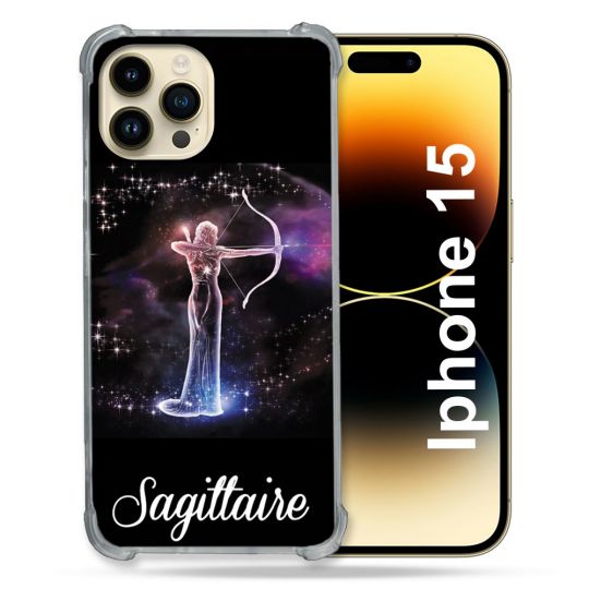 Coque Compatible MagSafe Pour Iphone 15 (6.1) Signe Zodiaque 2 Sagittaire