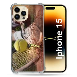 Coque Compatible MagSafe Pour Iphone 15 (6.1) Sport Tennis Glissade