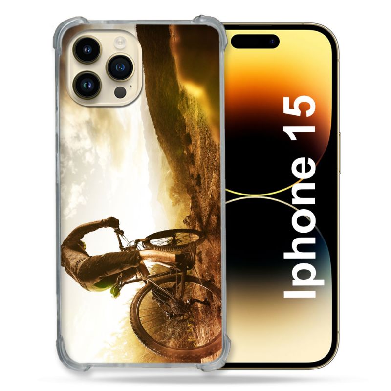 Coque Compatible MagSafe Pour Iphone 15 (6.1) Sport VTT Soleil