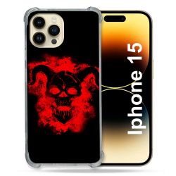 Coque Compatible MagSafe Pour Iphone 15 (6.1) Tete de Mort Diable