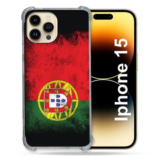 Coque Compatible MagSafe Pour Iphone 15 (6.1) Voyage Portugal Drapeau