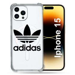 Coque Compatible MagSafe Transparente Pour Iphone 15 (6.1) Adidas