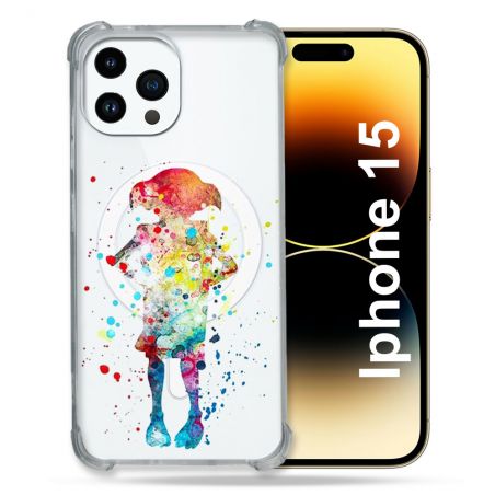 Coque Compatible MagSafe Transparente Pour Iphone 15 (6.1) Dobby Colore