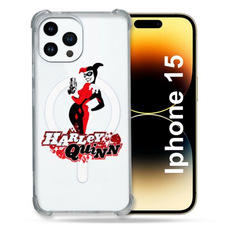 Coque Compatible MagSafe Transparente Pour Iphone 15 (6.1) Harley Quinn