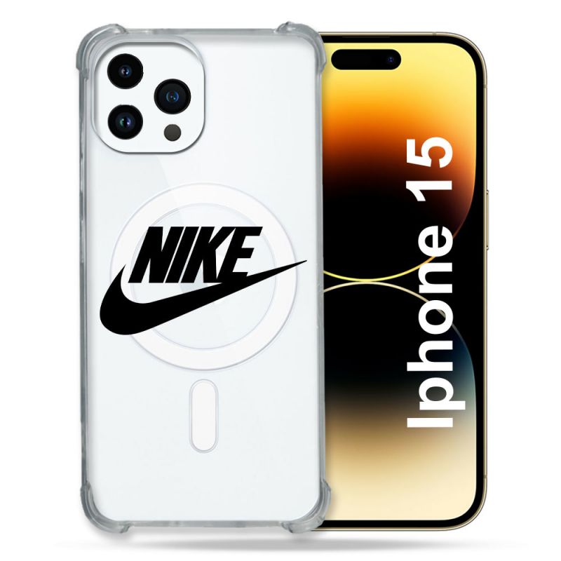 Coque Compatible MagSafe Transparente Pour Iphone 15 (6.1) Nike