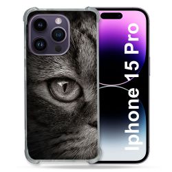 Coque Compatible MagSafe Pour Iphone 15 Pro (6.1) Animal Chat Gris