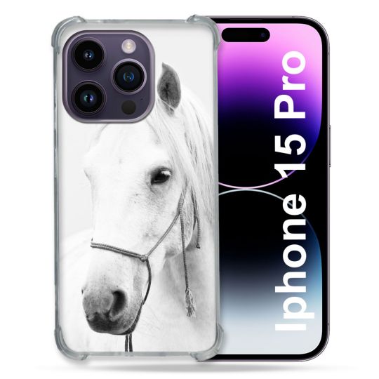 Coque Compatible MagSafe Pour Iphone 15 Pro (6.1) Animal Cheval Cristal