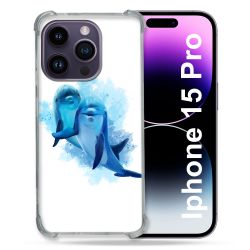 Coque Compatible MagSafe Pour Iphone 15 Pro (6.1) Animal Dauphin Duo