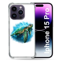 Coque Compatible MagSafe Pour Iphone 15 Pro (6.1) Animal Tortue Blanche multicolore