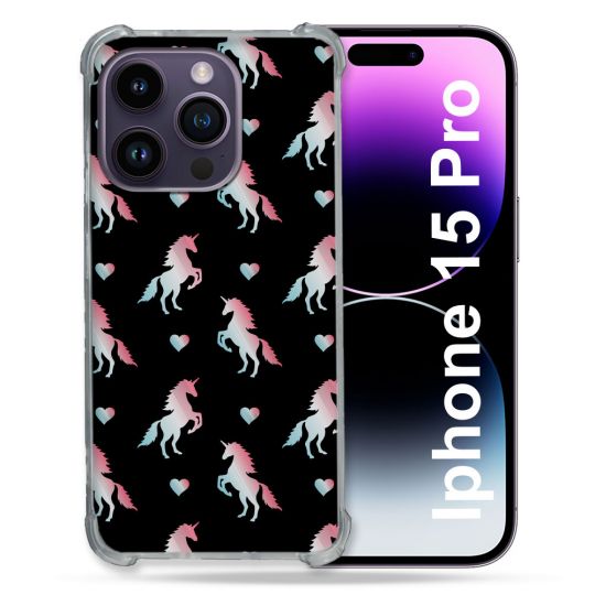 Coque Compatible MagSafe Pour Iphone 15 Pro (6.1) Fantastique Licorne Pattern
