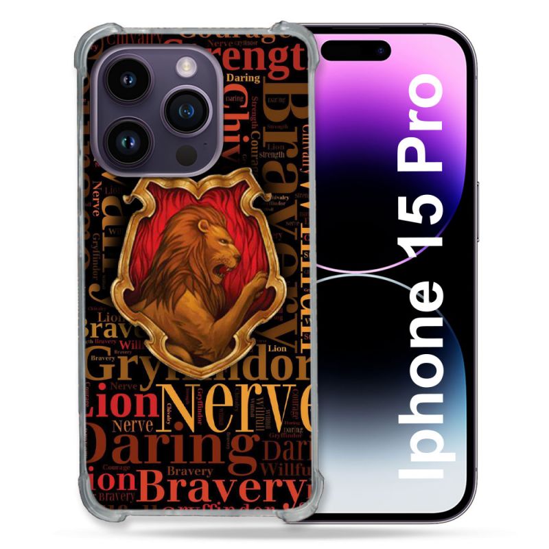 Coque Compatible MagSafe Pour Iphone 15 Pro (6.1) Harry Potter Griffondor
