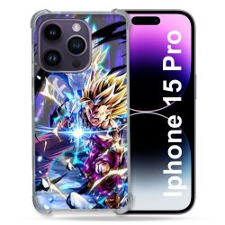 Coque Compatible MagSafe Pour Iphone 15 Pro (6.1) Manga Dragon Ball Sangohan Duo
