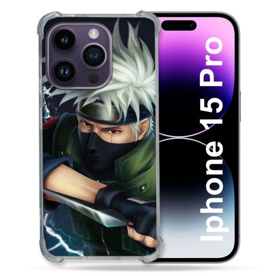 Coque Compatible MagSafe Pour Iphone 15 Pro (6.1) Manga Naruto Kakashi