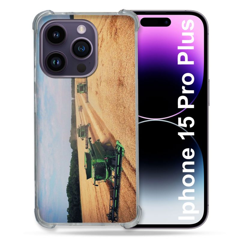 Coque Compatible MagSafe Pour Iphone 15 Pro plus (6.7) Agriculture Moissonneuse