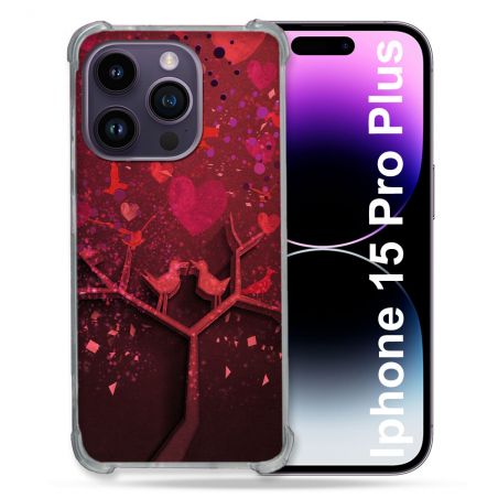 Coque Compatible MagSafe Pour Iphone 15 Pro plus (6.7) Amour Arbre