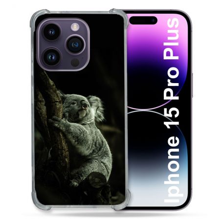 Coque Compatible MagSafe Pour Iphone 15 Pro plus (6.7) Animal Koala Noir