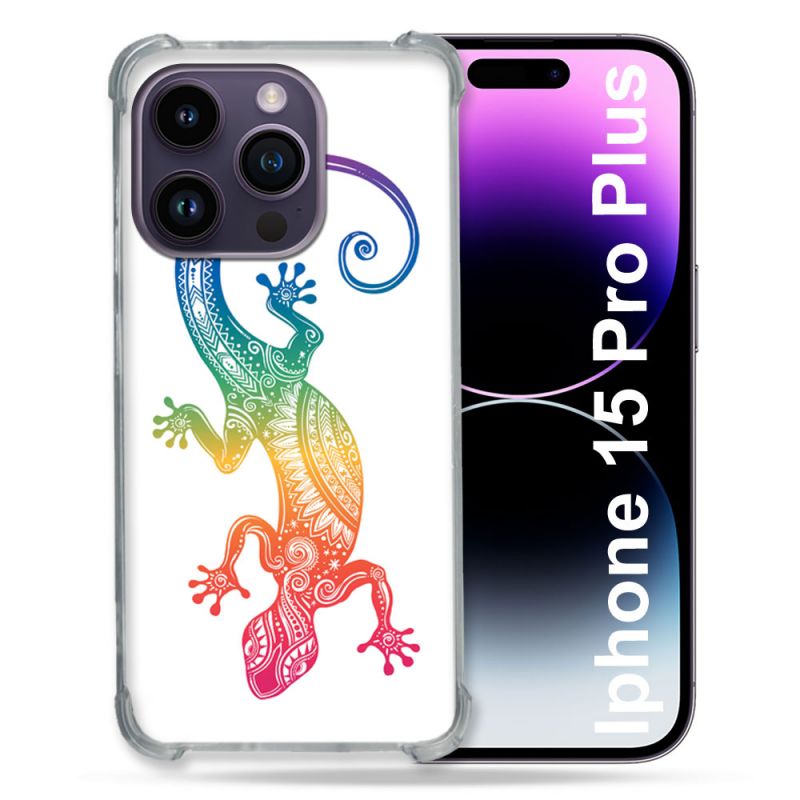 Coque Compatible MagSafe Pour Iphone 15 Pro plus (6.7) Animal Salamandre Color