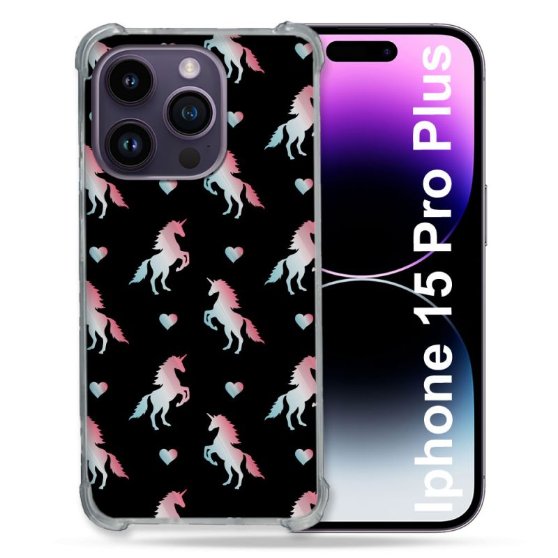 Coque Compatible MagSafe Pour Iphone 15 Pro plus (6.7) Fantastique Licorne Pattern