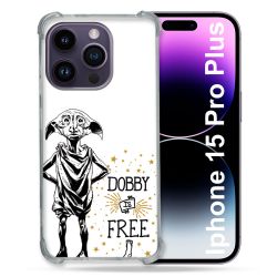 Coque Compatible MagSafe Pour Iphone 15 Pro plus (6.7) Harry Potter Dobby Free Blanc