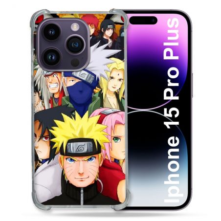 Coque Compatible MagSafe Pour Iphone 15 Pro plus (6.7) Manga Naruto Team