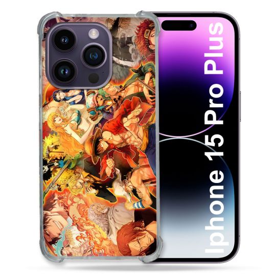 Coque Compatible MagSafe Pour Iphone 15 Pro plus (6.7) Manga One Piece Nakama