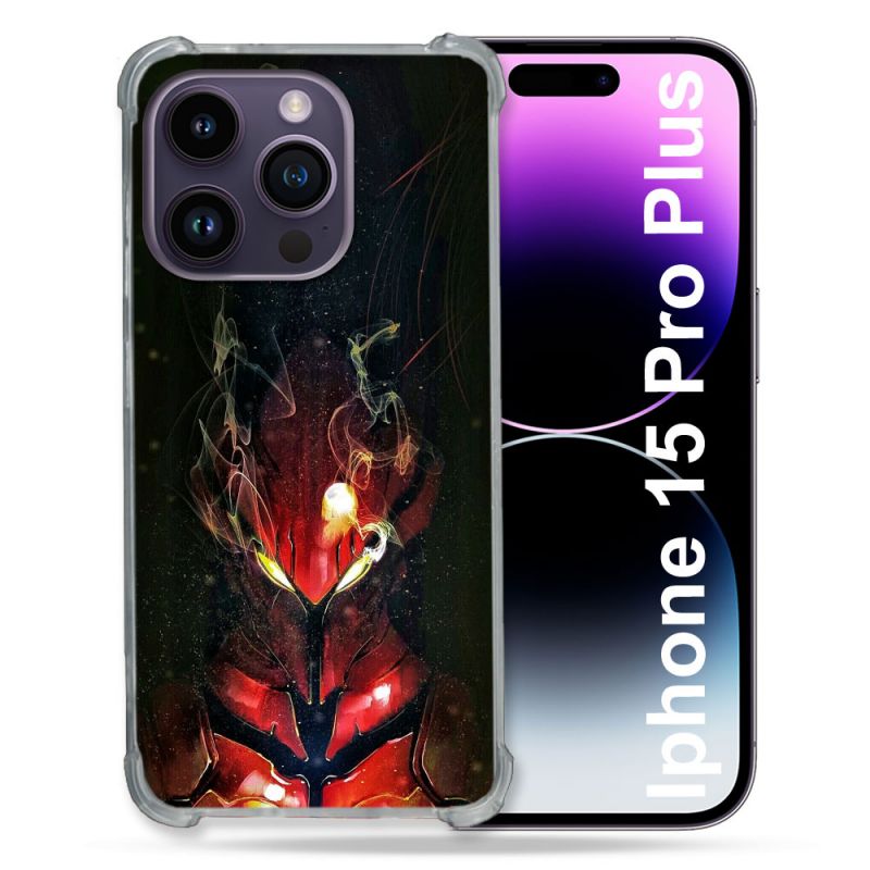 Coque Compatible MagSafe Pour Iphone 15 Pro plus (6.7) Manga Solo Leveling Igris
