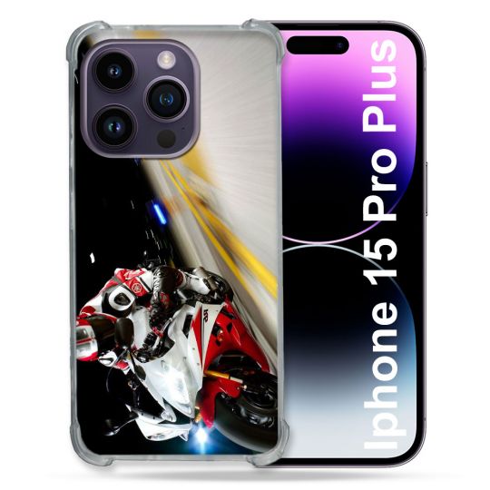 Coque Compatible MagSafe Pour Iphone 15 Pro plus (6.7) Moto Course GP R6