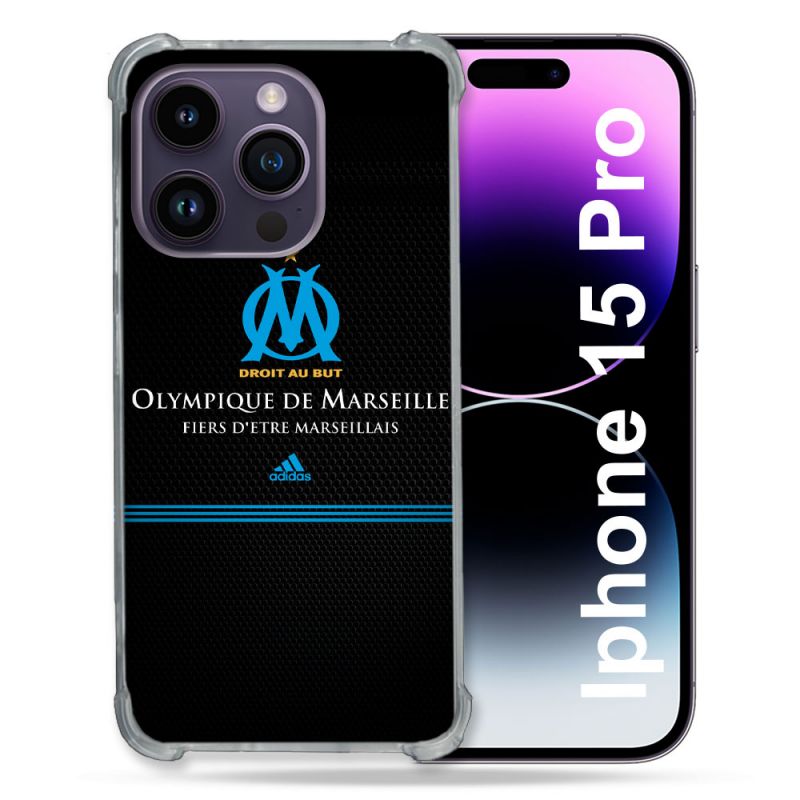Coque Compatible MagSafe Pour Iphone 15 Pro (6.1) Olympique Marseille OM Fier etre Marseillais